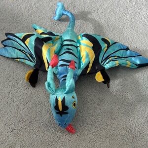 Disney Parks Blue and Yellow Banchee Avatar Dragon Toy